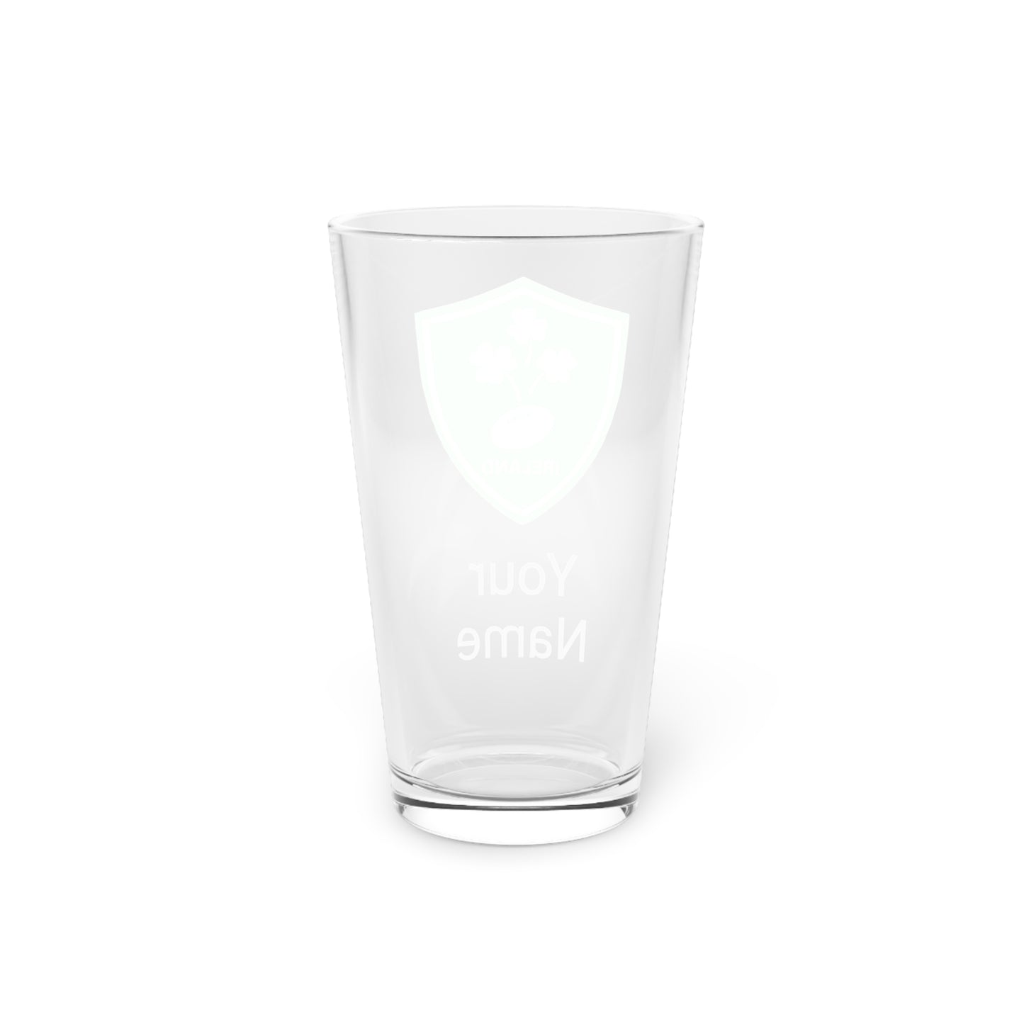 Personalized Ireland Pint Glass, 16oz - Custom Drinkware for Fans, Gifts for St. Patrick's Day, Home Bar Decor, Unique Souvenir