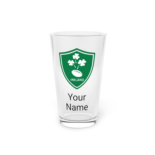 Personalized Ireland Pint Glass, 16oz - Custom Drinkware for Fans, Gifts for St. Patrick's Day, Home Bar Decor, Unique Souvenir