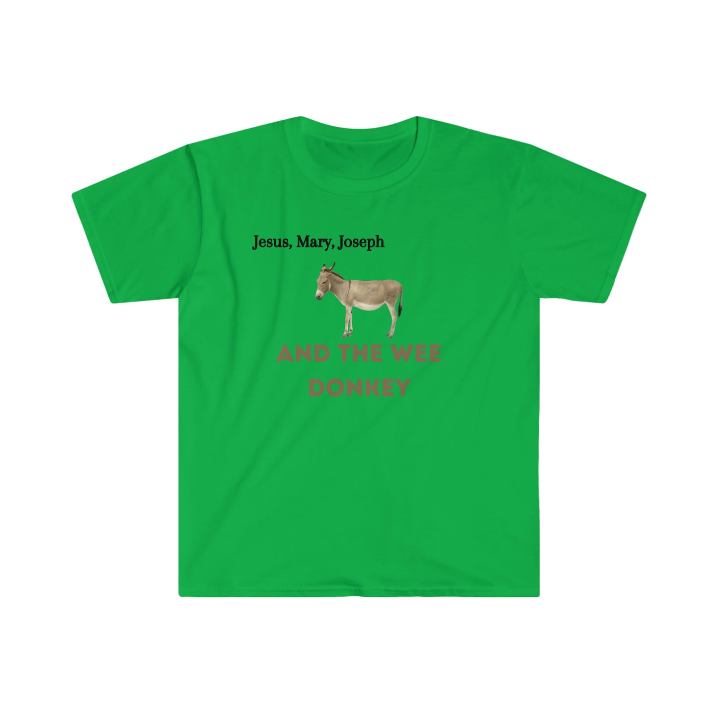 Jesus, Mary, Joseph & the wee Donkey  T-shirt