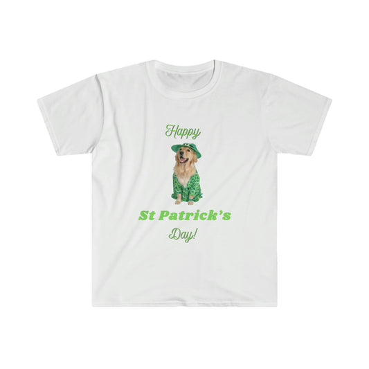 Golden retriever St Patrick’s Day T-shirt