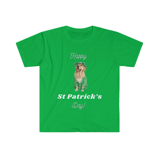 Golden retriever St Patrick’s Day T-shirt Green